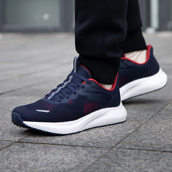 Men's Knitted Comfortable Walking Sneakers - NAVY - 7